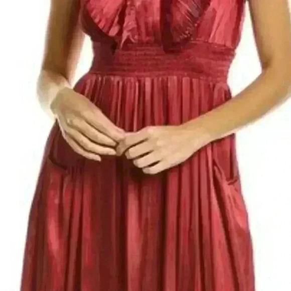 Taylor Crinkled Satin Midi Dress - Picture 7 of 10